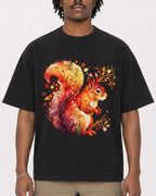 Mockup Boxy Heavyweight Tee Black male close-up 04