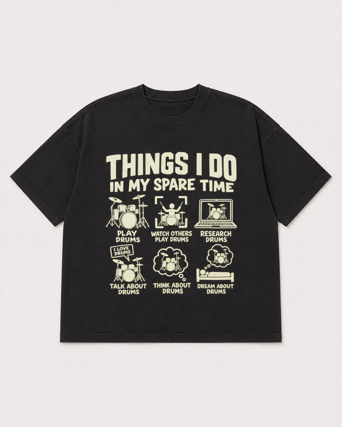 Mockup Boxy Heavyweight Tee Black product