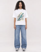 Mockup Boxy Heavyweight Tee White female full-body 10