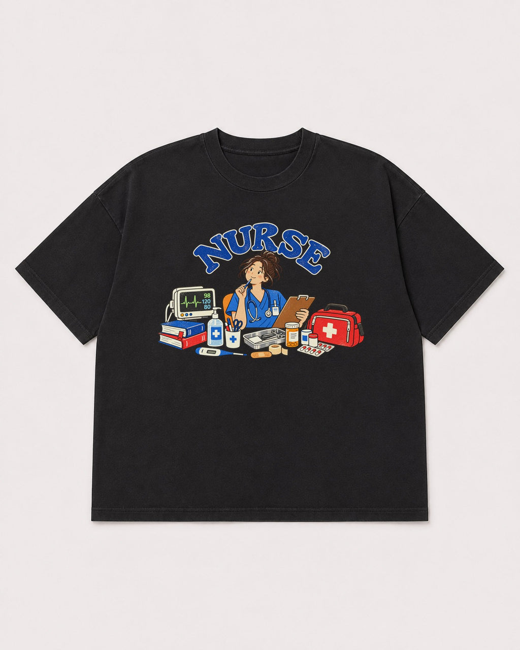 Mockup Boxy Heavyweight Tee Black product