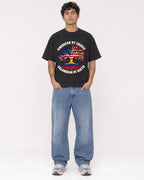 Mockup Boxy Heavyweight Tee Black male full-body 06