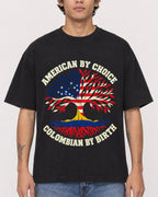 Mockup Boxy Heavyweight Tee Black male close-up 06