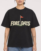 Mockup Boxy Heavyweight Tee Black female close-up 12