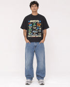 Mockup Boxy Heavyweight Tee Black male full-body 06