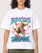 Mockup Boxy Heavyweight Tee White female close-up 27