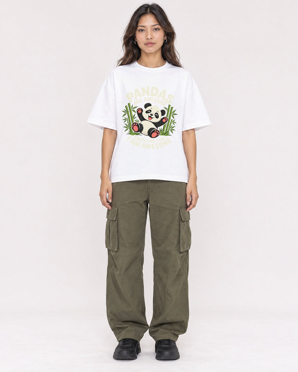 Mockup Boxy Heavyweight Tee White female full-body 02