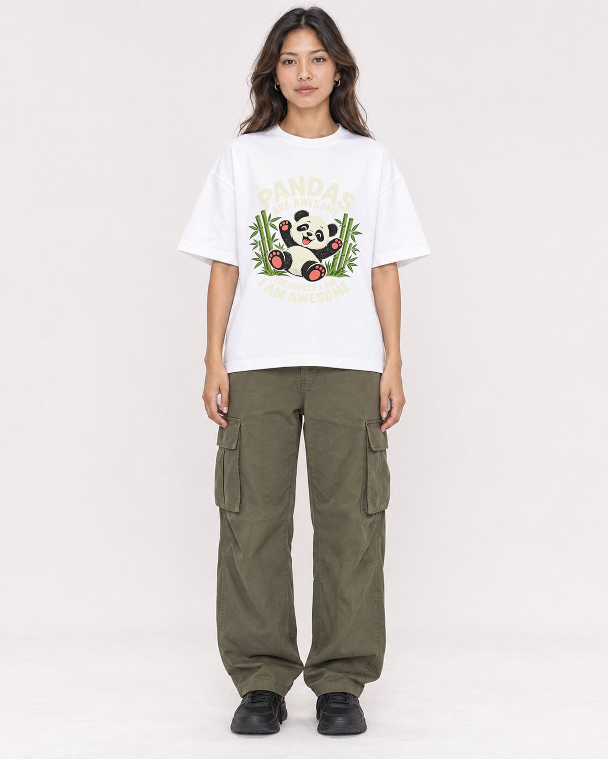 Mockup Boxy Heavyweight Tee White female full-body 02