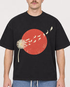 Mockup Boxy Heavyweight Tee Black male close-up 39