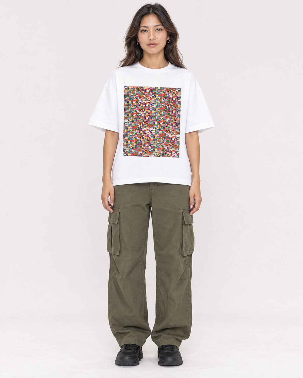 Mockup Boxy Heavyweight Tee White female full-body 02