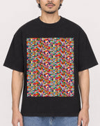 Mockup Boxy Heavyweight Tee Black male close-up 02
