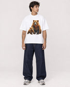 Mockup Boxy Heavyweight Tee White male full-body 06