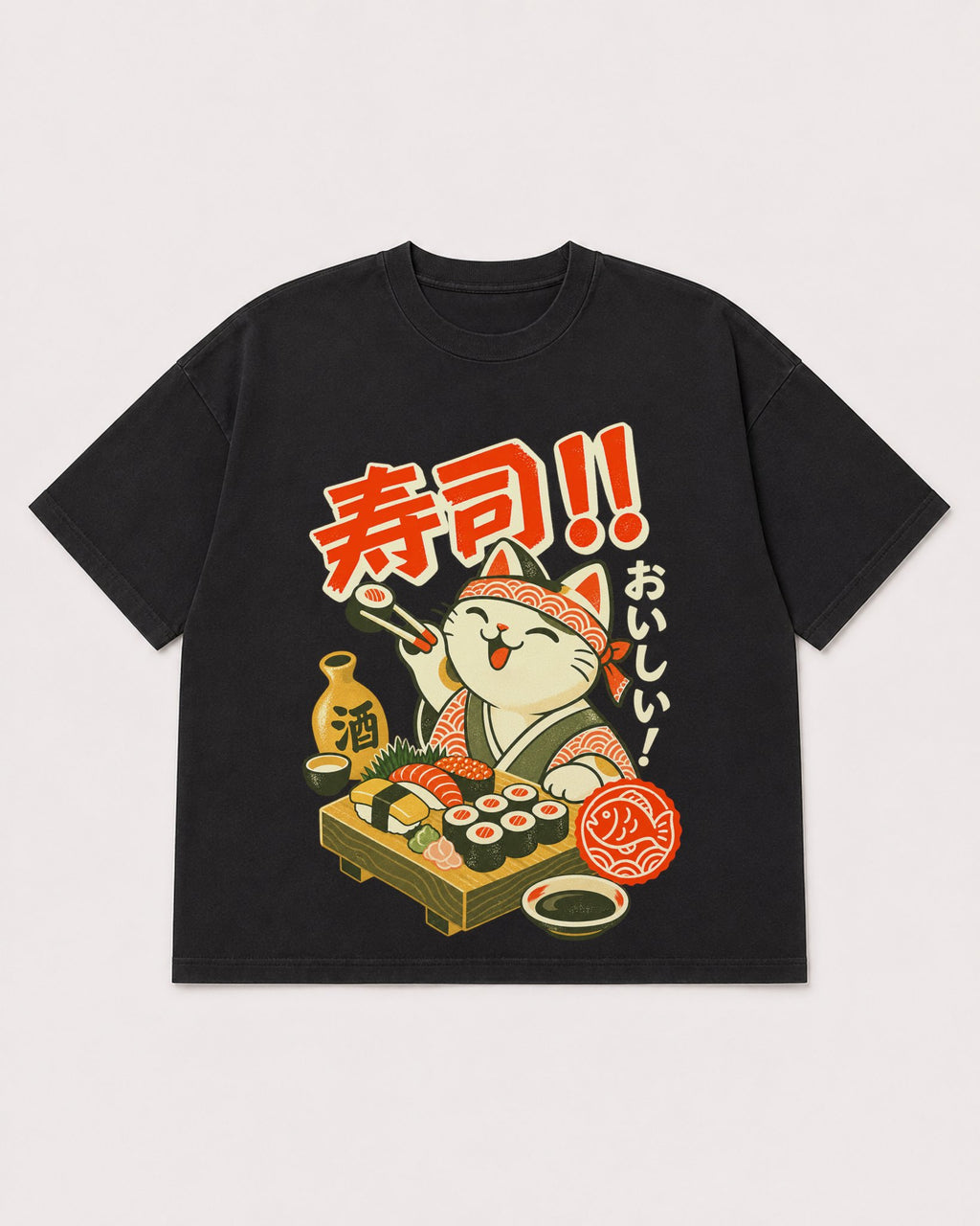 Mockup Boxy Heavyweight Tee Black product