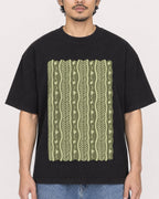 Mockup Boxy Heavyweight Tee Black male close-up 02