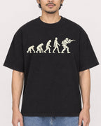 Mockup Boxy Heavyweight Tee Black male close-up 02