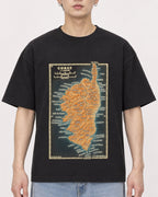 Mockup Boxy Heavyweight Tee Black male close-up 01
