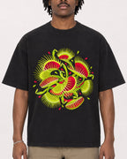 Mockup Boxy Heavyweight Tee Black male close-up 04