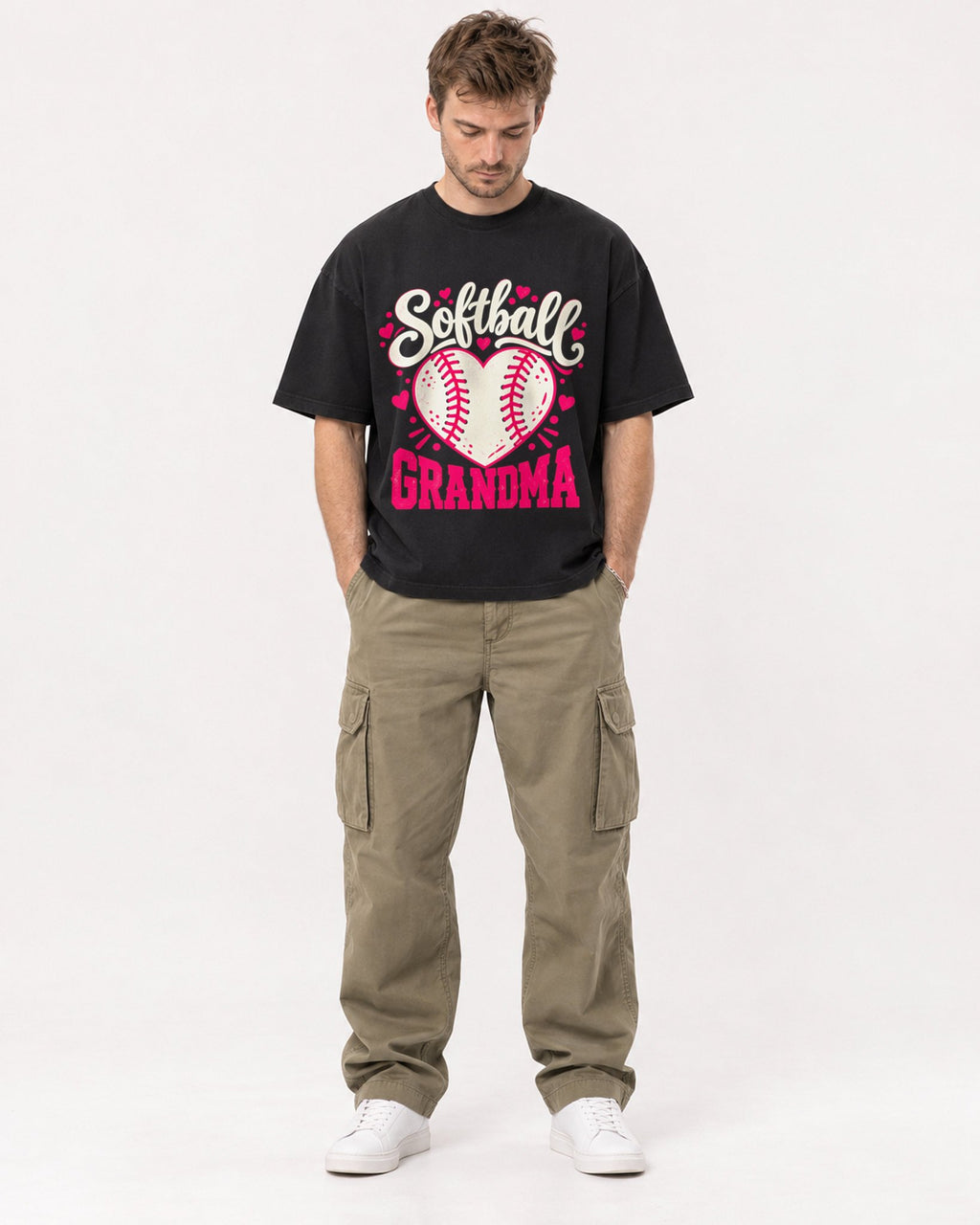 Mockup Boxy Heavyweight Tee Black male full-body 08