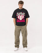 Mockup Boxy Heavyweight Tee Black male full-body 08