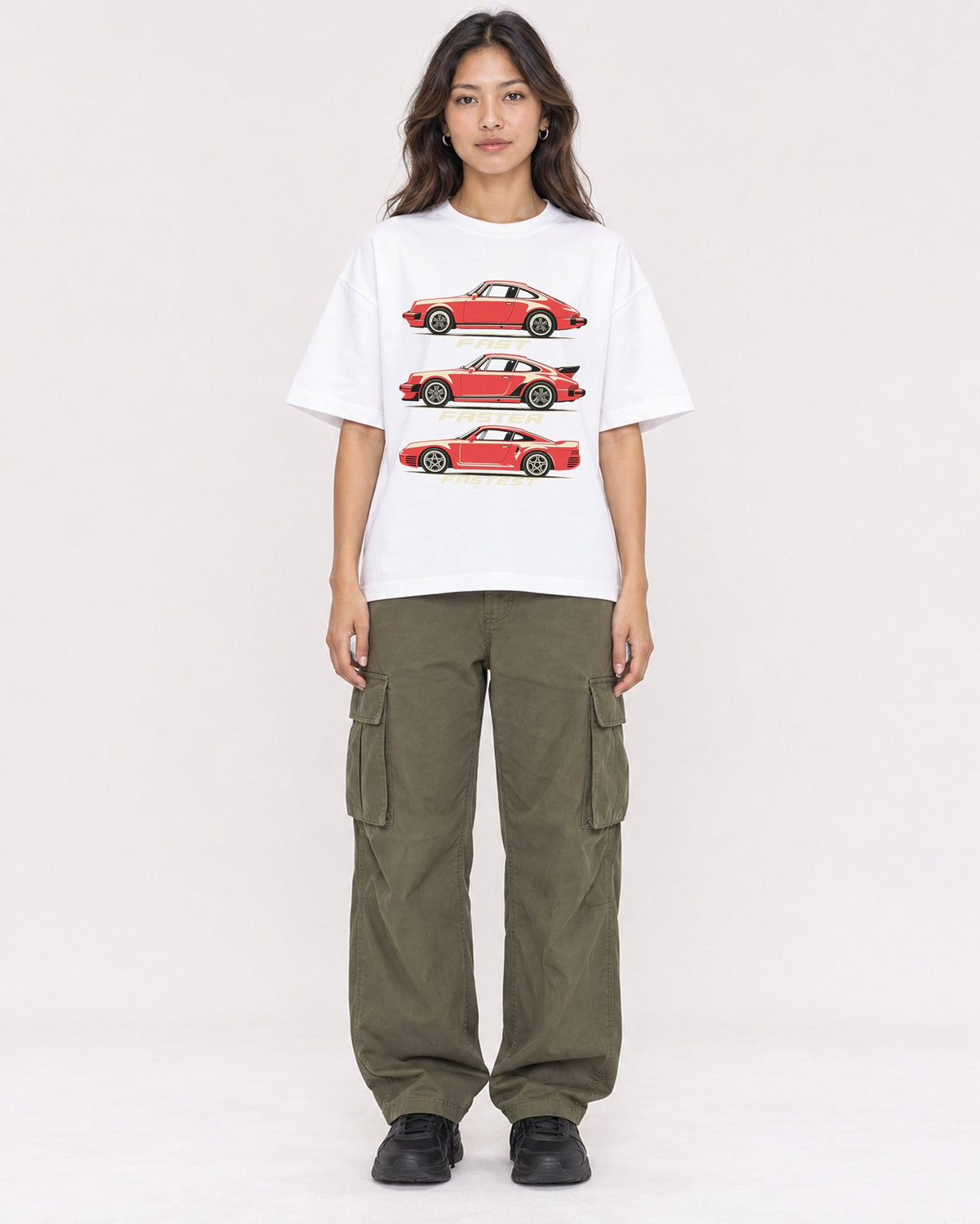 Mockup Boxy Heavyweight Tee White female full-body 02