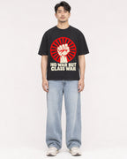 Mockup Boxy Heavyweight Tee Black male full-body 13