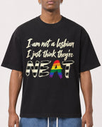 Mockup Boxy Heavyweight Tee Black male close-up 15
