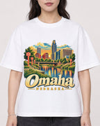 Mockup Boxy Heavyweight Tee White female close-up 03