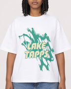 Mockup Boxy Heavyweight Tee White female close-up 15
