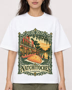 Mockup Boxy Heavyweight Tee White female close-up 02