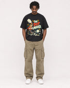 Mockup Boxy Heavyweight Tee Black male full-body 04