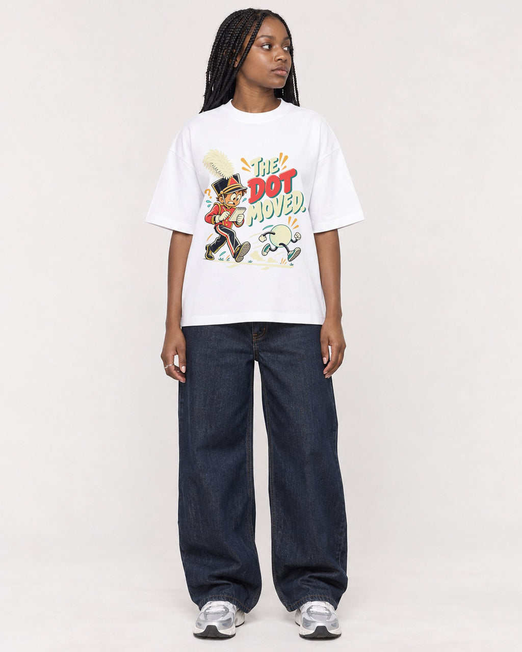 Mockup Boxy Heavyweight Tee White female full-body 04