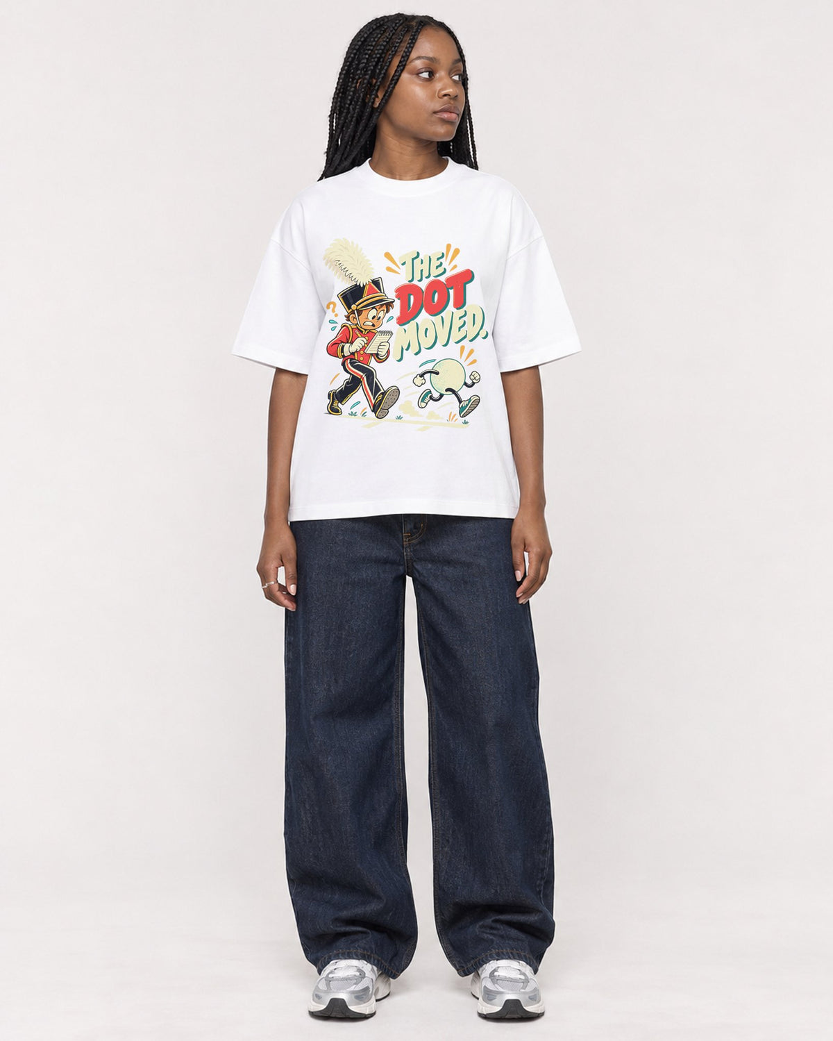 Mockup Boxy Heavyweight Tee White female full-body 04