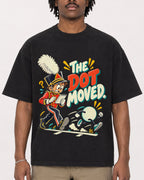 Mockup Boxy Heavyweight Tee Black male close-up 04