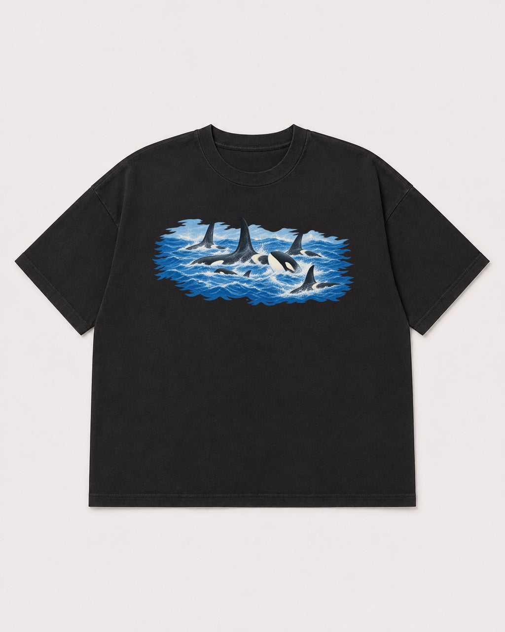 Mockup Boxy Heavyweight Tee Black product