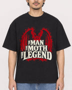 Mockup Boxy Heavyweight Tee Black male close-up 02
