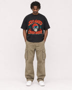 Mockup Boxy Heavyweight Tee Black male full-body 04