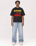 Mockup Boxy Heavyweight Tee Black male full-body 05