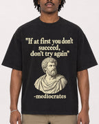 Mockup Boxy Heavyweight Tee Black male close-up 04