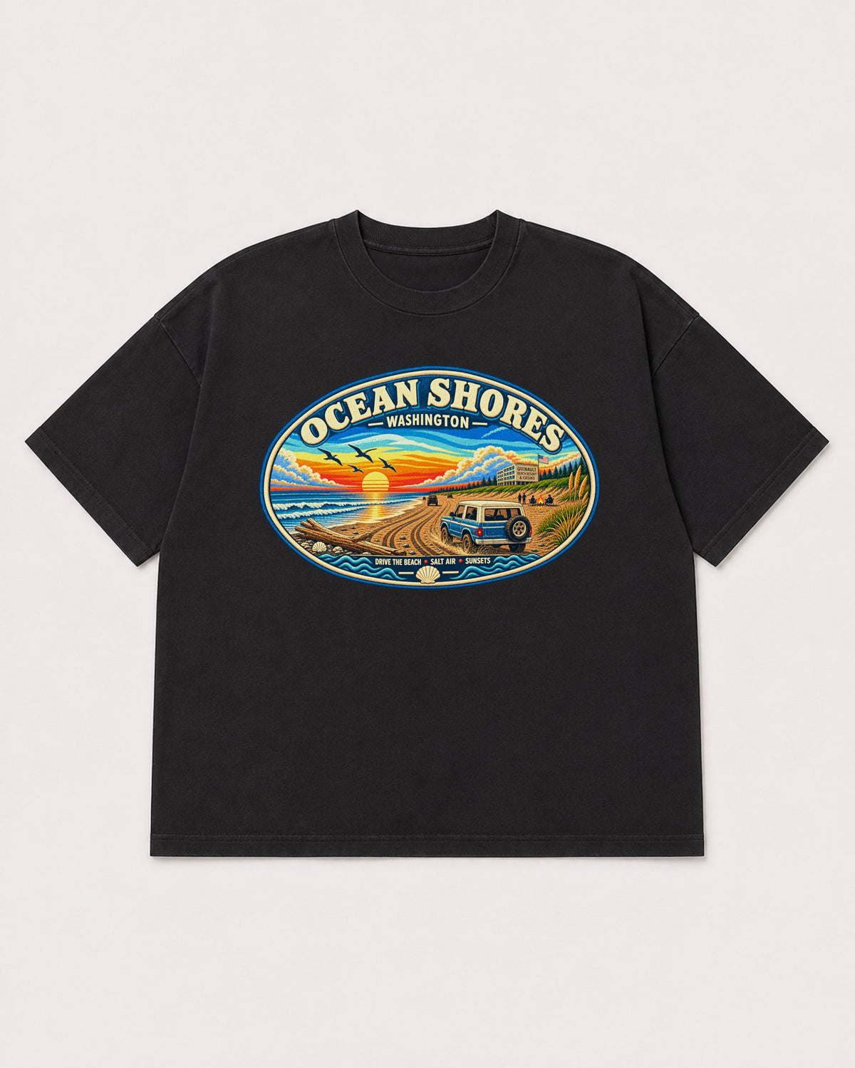 Mockup Boxy Heavyweight Tee Black product