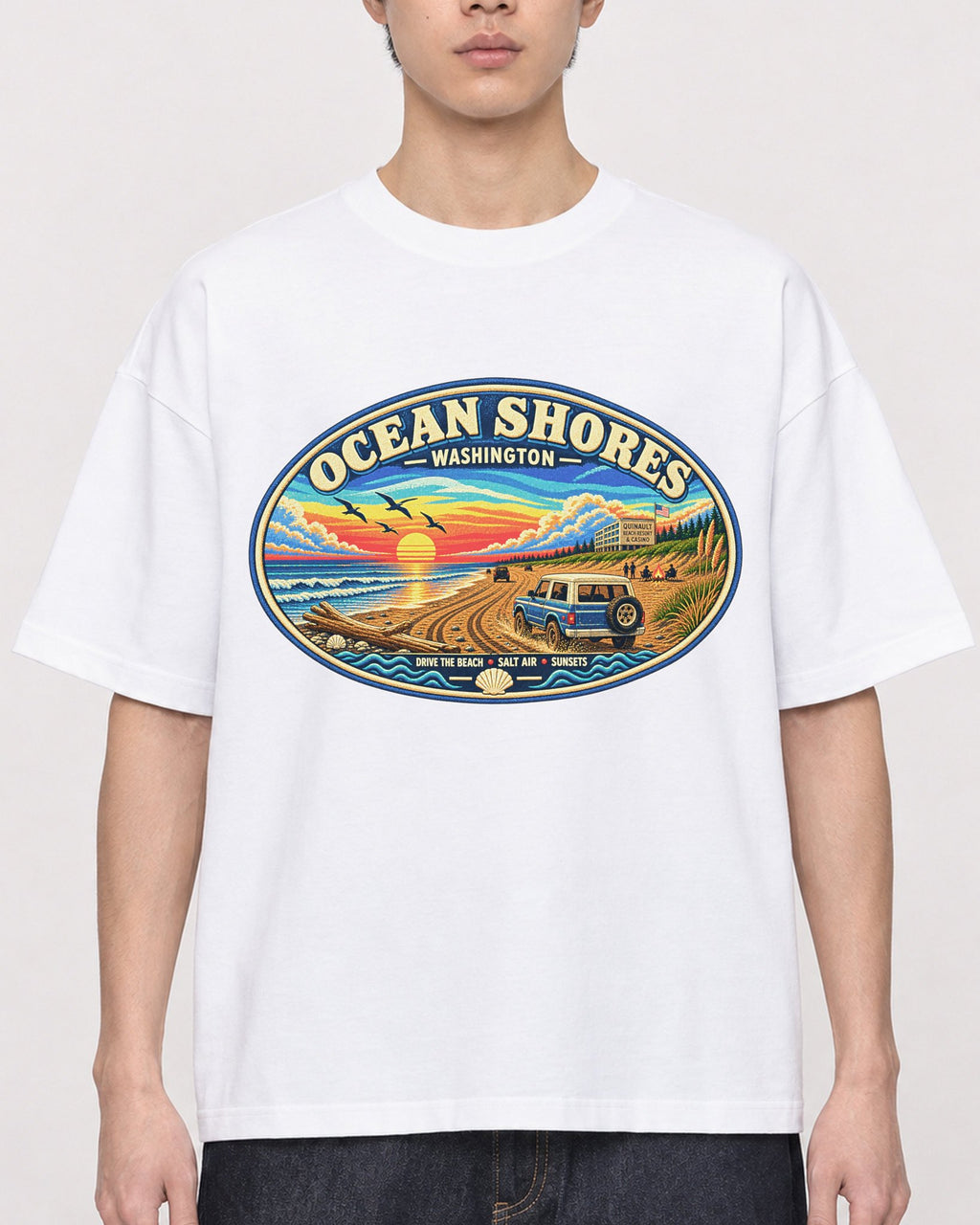 Mockup Boxy Heavyweight Tee White male close-up 01