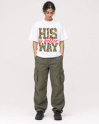 Mockup Boxy Heavyweight Tee White female full-body 17