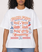 Mockup Boxy Heavyweight Tee White female close-up 05
