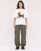 Mockup Boxy Heavyweight Tee White female full-body 02
