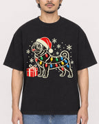 Mockup Boxy Heavyweight Tee Black male close-up 02