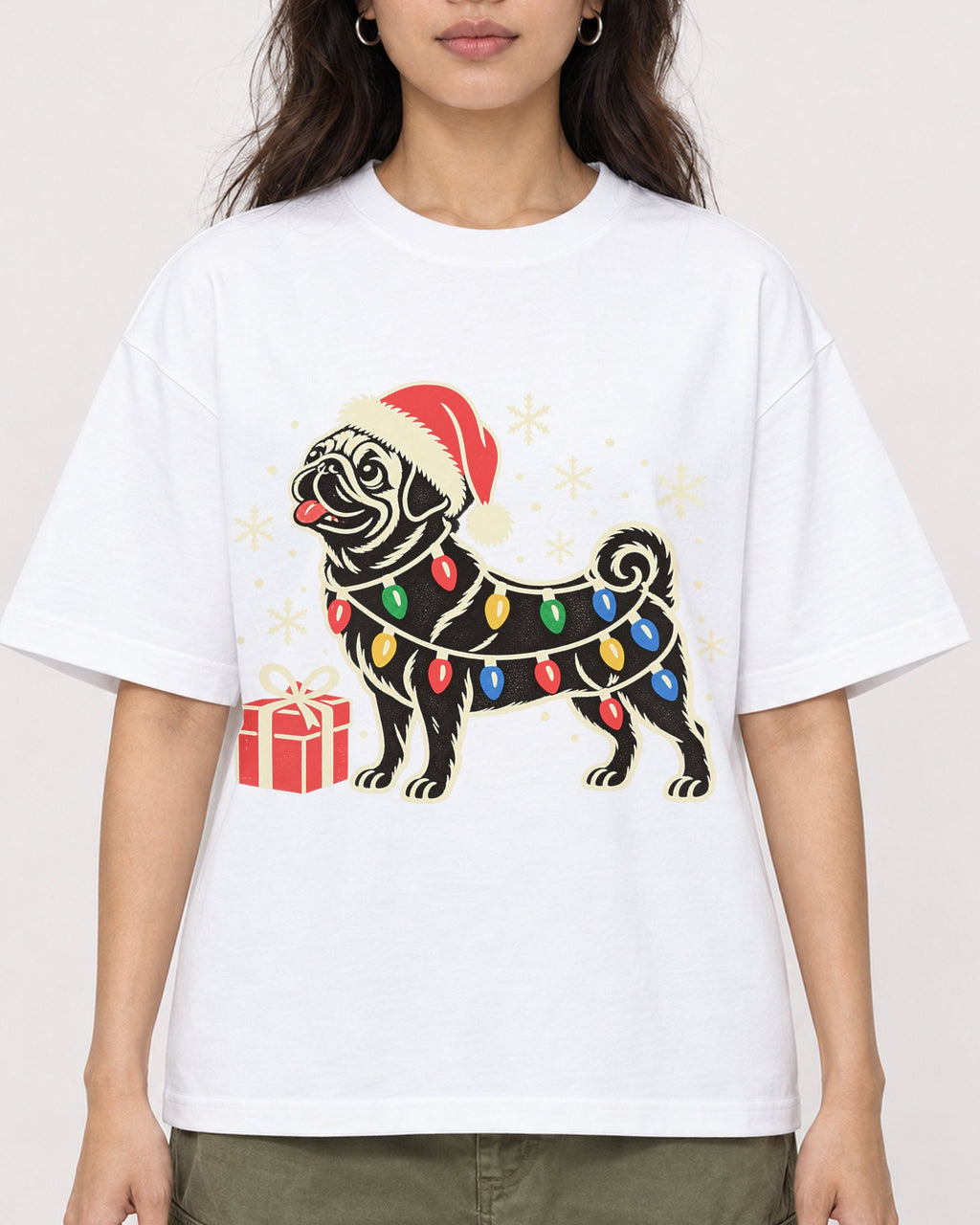Mockup Boxy Heavyweight Tee White female close-up 02