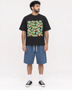 Mockup Boxy Heavyweight Tee Black male full-body 07