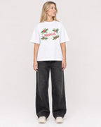 Mockup Boxy Heavyweight Tee White female full-body 08