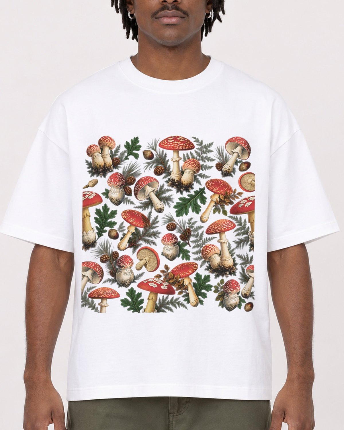 Mockup Boxy Heavyweight Tee White male close-up 04