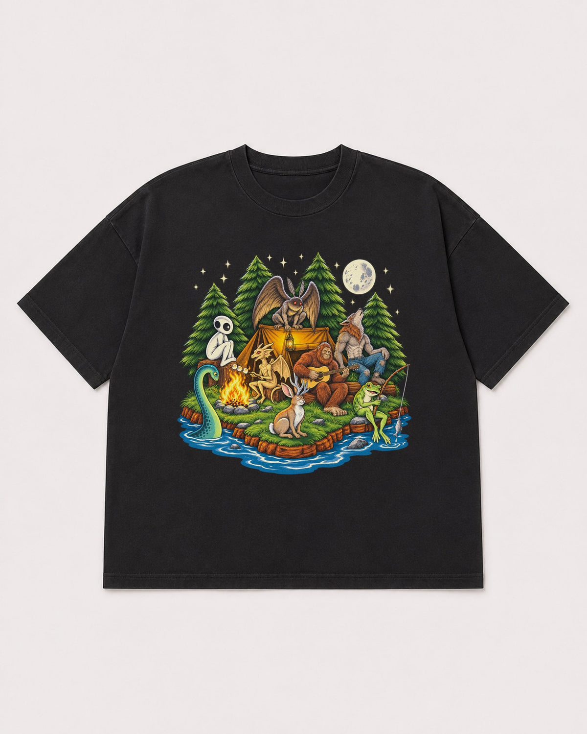 Mockup Boxy Heavyweight Tee Black product