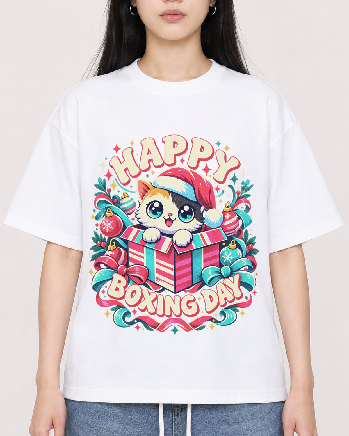 Mockup Boxy Heavyweight Tee White female close-up 01