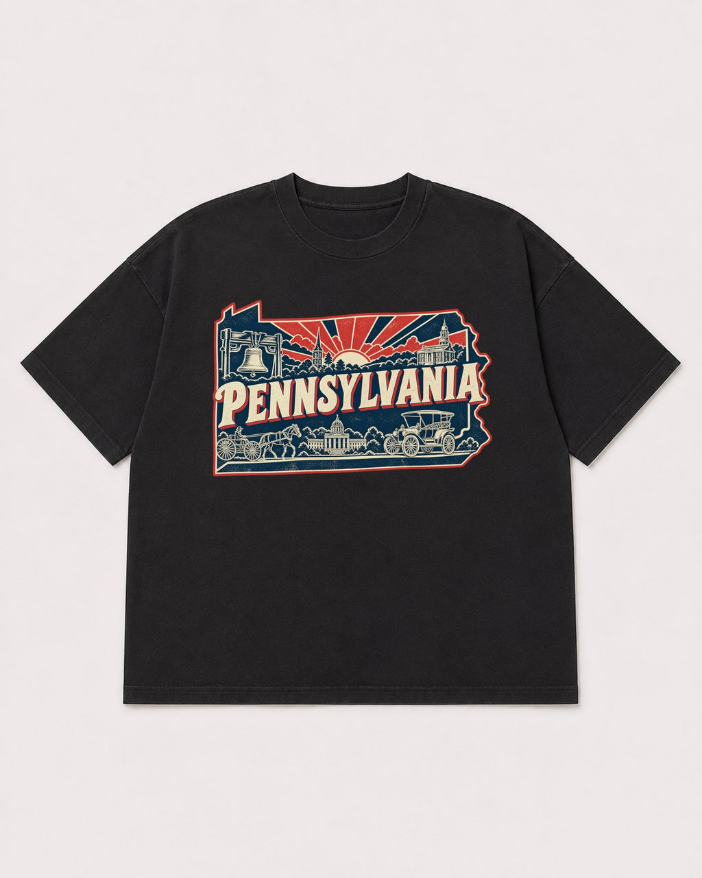 Mockup Boxy Heavyweight Tee Black product